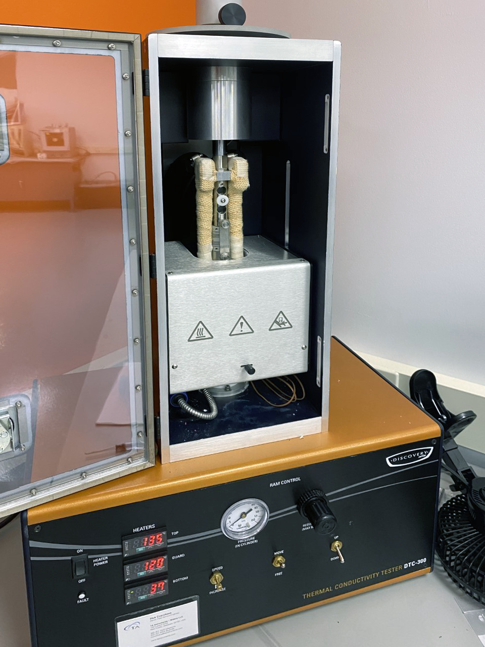 Our TA Instruments DTC 300 used in material testing